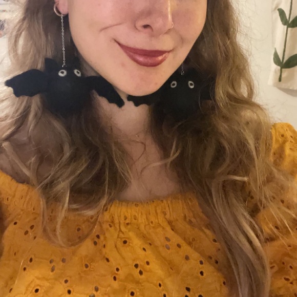 Urban Outfitters Accessories - Halloween bats earrings